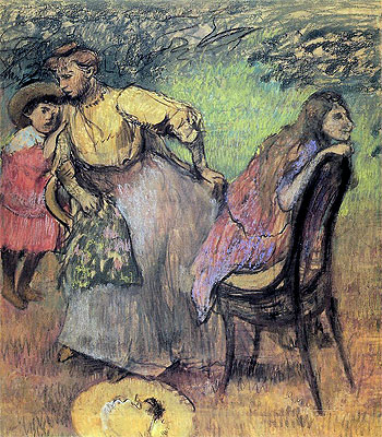 Madame Rouart mit ihren Kindern, c.1905 | Edgar Degas