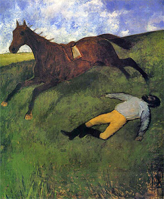 The Fallen Jockey, c.1896/98 | Degas | Painting Reproduction