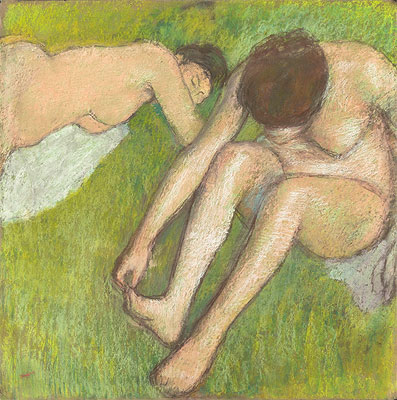 Two Bathers on the Grass, c.1886/90 | Edgar Degas | Painting Reproduction