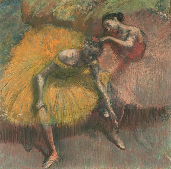 Two Dancers Yellow and Pink, 1898 | Degas | Painting Reproduction