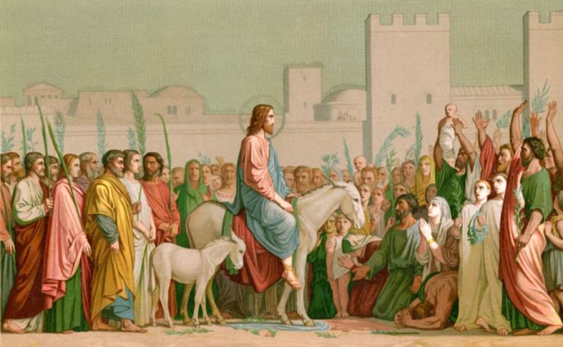 Einzug Jesu in Jerusalem am Palmsonntag, n.d. | Hippolyte Flandrin