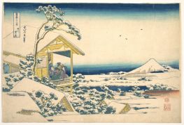 Morgen nach dem Schnee in Koishikawa in Edo, 1820 von Hokusai | Gemälde-Reproduktion