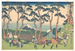 Hodogaya am Tokaido, 1830 von Hokusai | Gemälde-Reproduktion