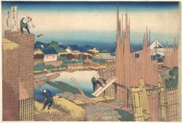 Tatekawa in Honjo, 1830 von Hokusai | Gemälde-Reproduktion