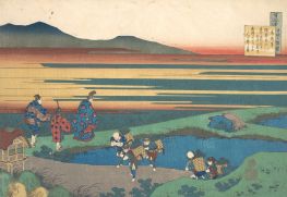 Gedicht von Sangi Hitoshi, 1760 von Hokusai | Gemälde-Reproduktion