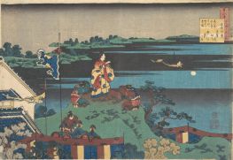 Gedicht von Abe no Nakamaro, 1760 von Hokusai | Gemälde-Reproduktion