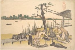 Imadogawa, 1801 von Hokusai | Gemälde-Reproduktion