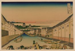 Edo Nihonbashi, n.d von Hokusai | Gemälde-Reproduktion