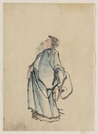 Bärtiger Mann, n.d von Hokusai | Gemälde-Reproduktion