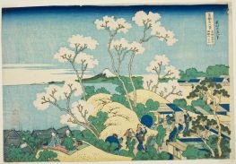 Goten-Hügel bei Shinagawa am Tokaido, 1831 von Hokusai | Gemälde-Reproduktion
