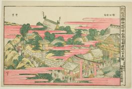 Ochanomizu im Kanda-Mojin-Schrein, 1811 von Hokusai | Gemälde-Reproduktion