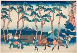 Hodogaya am Tokaido, 1831 von Hokusai | Gemälde-Reproduktion