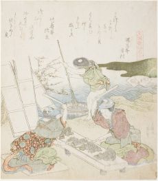 Papierrecycling, 1824 von Hokusai | Gemälde-Reproduktion