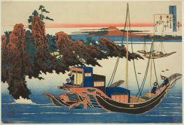 Gedicht von Chunagon Yakamochi, 1835 von Hokusai | Gemälde-Reproduktion