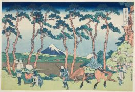 Tokaido Hodogaya, 1831 von Hokusai | Gemälde-Reproduktion