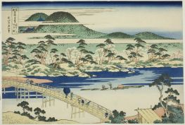 Togetsu-Brücke in Arashiyama in der Provinz Yamashiro, 1833 von Hokusai | Gemälde-Reproduktion