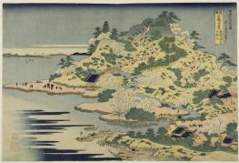 Berg Tenpo an der Mündung des Aji-Flusses in der ..., 1833 von Hokusai | Gemälde-Reproduktion