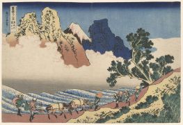 Die Rückseite des Berges Fuji vom Minobu-Fluss ..., 1831 von Hokusai | Gemälde-Reproduktion