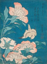 Kanaari, shakuyaku, 1835 von Hokusai | Gemälde-Reproduktion