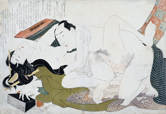 Examples of Loving Couples (Tsuhi no Hinagata), c.1814 | Hokusai | Painting Reproduction