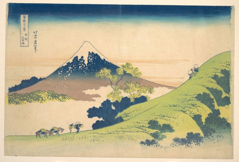 The Inume Pass in Kai Province, 1820 | Hokusai