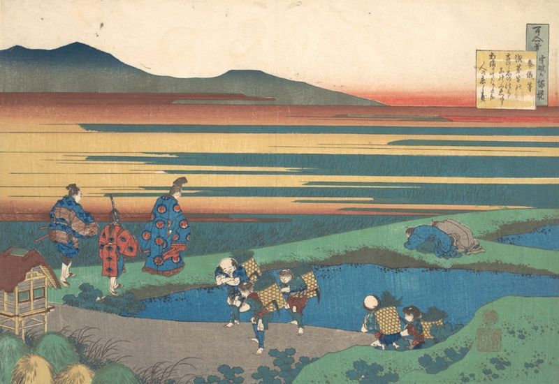 Hokusai | Poem by Sangi Hitoshi, 1760 Poem by Sangi Hitoshi, 1760 | Hokusai
