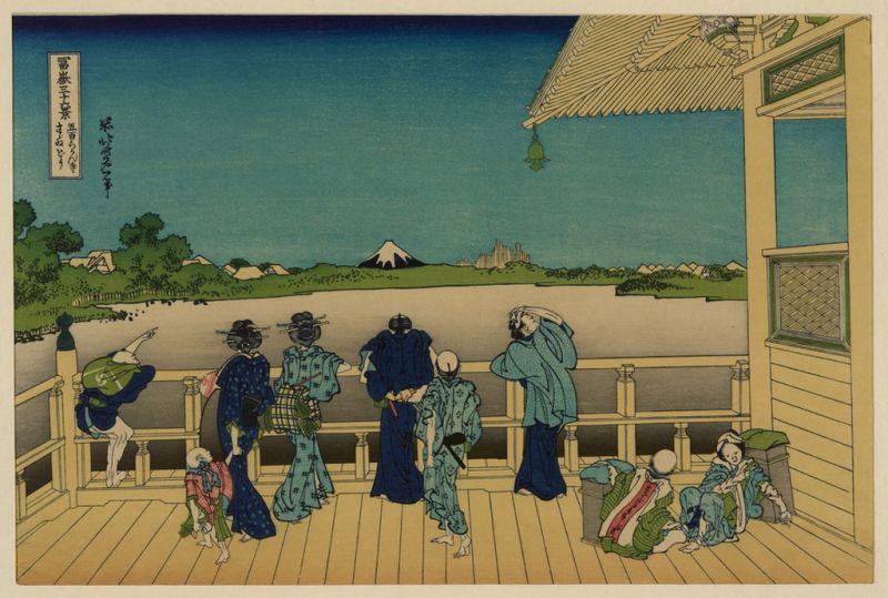 Hokusai | Sazai Hall, Temple of Five Hundred Rankan, n.d Sazai Hall, Temple of Five Hundred Rankan, n.d | Hokusai