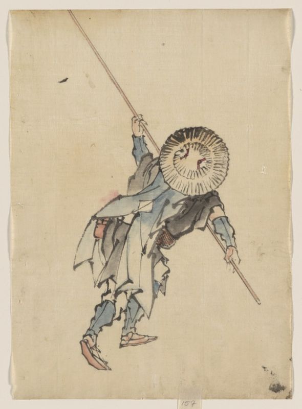 Hokusai | Person with a stick, n.d Person with a stick, n.d | Hokusai