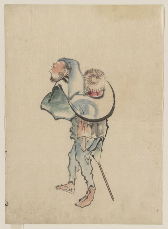 Walking man, n.d | Hokusai