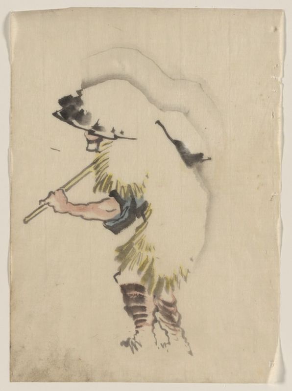 Hokusai | Person with fur, n.d Person with fur, n.d | Hokusai