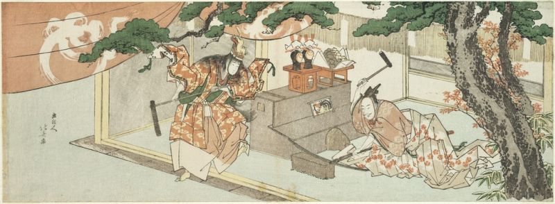 Hokusai | The Swordsmith Munechika and the God of Inari, 1805 The Swordsmith Munechika and the God of Inari, 1805 | Hokusai