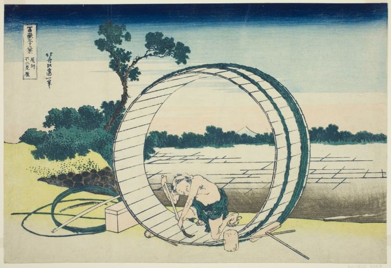 Fujimigahara in Owari Province, 1831 | Hokusai