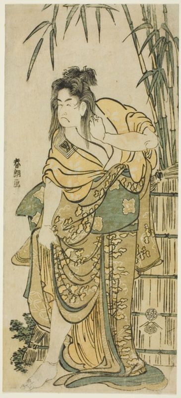 The Actor Ichikawa Komazo as a Woman with Dishevelled Hair, 1791 | Hokusai