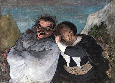 Crispin and Scapin (Scapin and Sylvester), c.1863/65 | Honore Daumier | Painting Reproduction