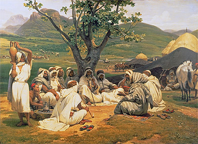 The Arab Tale-Teller, 1833 by Horace Vernet | Painting Reproduction