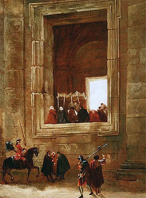 The Vatican, Rome, n.d. by Hubert Robert | Painting Reproduction
