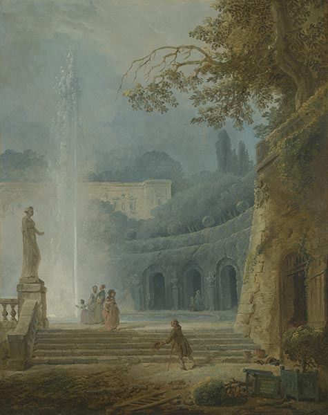 The Fountain, c.1775/78 by Hubert Robert | Painting Reproduction