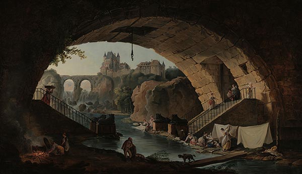 Ansicht der Sphinxbrücke, 1767 | Hubert Robert | Gemälde Reproduktion