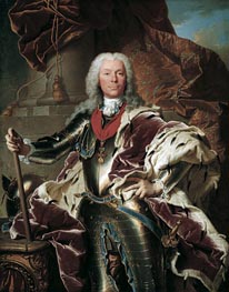 Bildnis des Fürsten Joseph Wenzel I. von Liechtenstein, 1740 von Hyacinthe Rigaud | Gemälde-Reproduktion