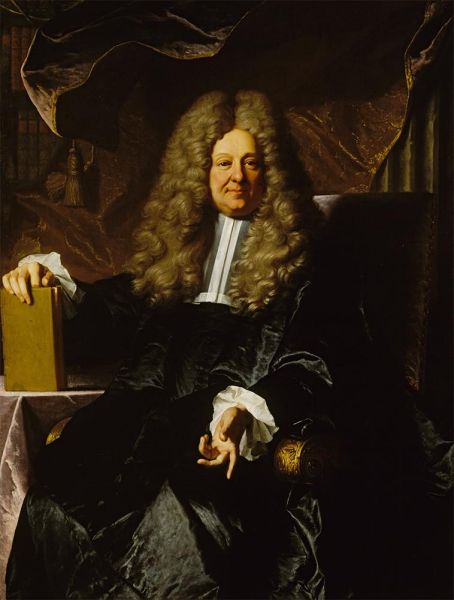 Ein französischer Magistrat für Anfragen (Präsident Andre Pierre Hebert), c.1702 | Hyacinthe Rigaud | Gemälde Reproduktion