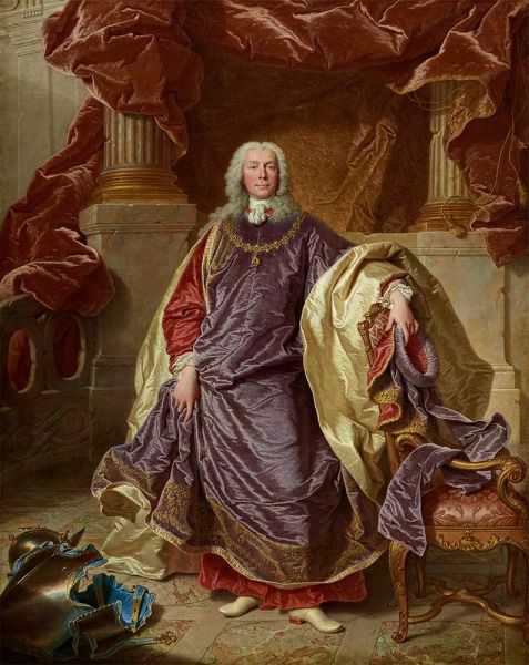 Porträt von Fürst Joseph Wenzel I. von Liechtenstein, 1740 | Hyacinthe Rigaud | Gemälde Reproduktion