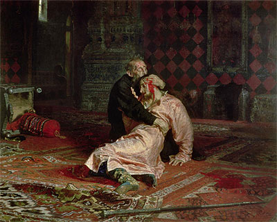 Ivan the Terrible and his Son on the 16th November, 1581, 1885 | Repin | Painting Reproduction