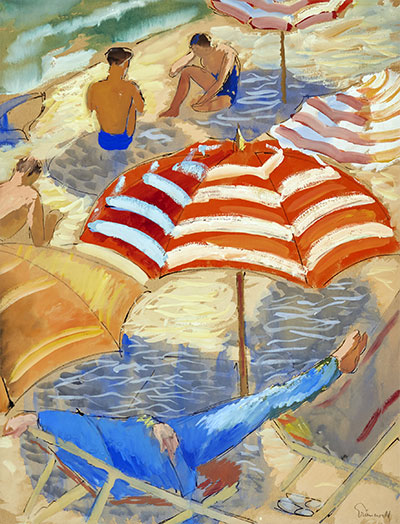 On the Beach, undated | Isaac Grünewald | Painting Reproduction