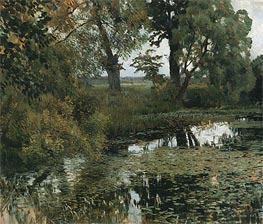 Overgrowned Pond, 1887 von Isaac Levitan | Gemälde-Reproduktion