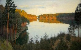 Wood Lake, c.1890/00 by Isaac Levitan | Painting Reproduction
