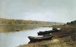 On Volga, c.1887/88 von Isaac Levitan | Gemälde-Reproduktion