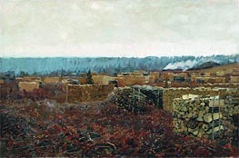 Wood-Cutting , 1898 by Isaac Levitan | Painting Reproduction