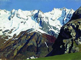 Mont Blanc Mountains | Isaac Levitan | Painting Reproduction