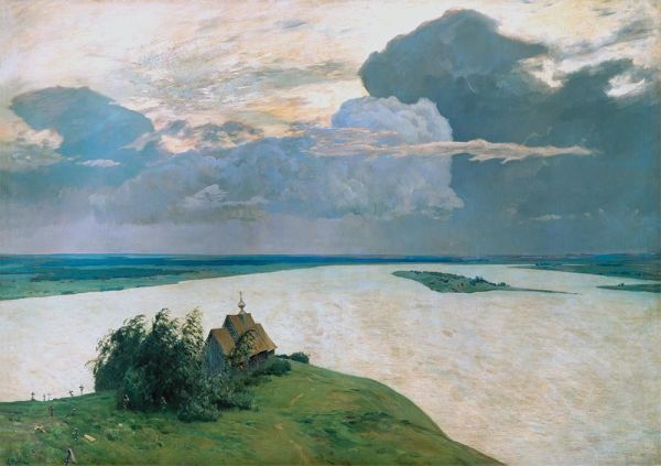 Above the Eternal Peace, 1894 | Isaac Levitan | Gemälde Reproduktion