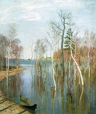 Spring, High Water, 1897 | Isaac Levitan | Gemälde Reproduktion